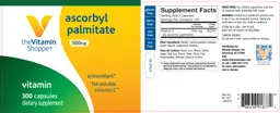 Label for Ascorbyl Palmitate 500 mg
