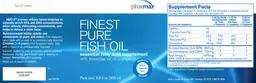 Label for Finest Pure Fish Oil