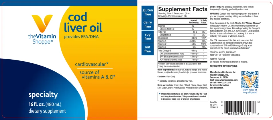 Label for Cod Liver Oil