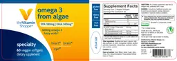 Label for Omega 3 From Algae