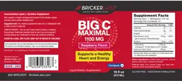 Label for Big C Maximal 1100 mg Raspberry Flavor