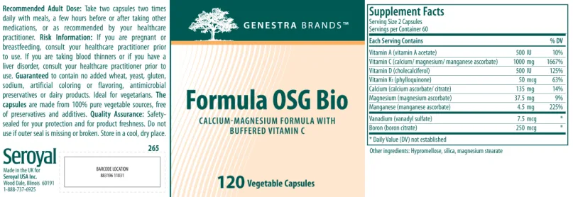 Label for Formula OSG Bio