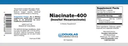 Label for Niacinate-400 (Inositol Hexaniacinate)