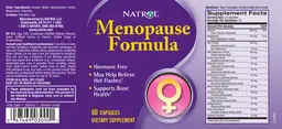 Label for Menopause Formula
