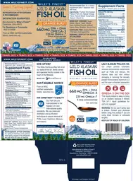 Label for Wild Alaskan Fish Oil Orange Burst