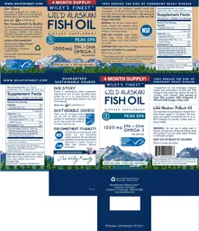Label for Wild Alaskan Fish Oil Peak EPA