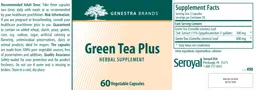 Label for Green Tea Plus