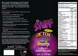 Label for The Stuff Detox Intense Herbal Cleansing Grape Flavored