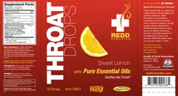 Label for Throat Drops Sweet Lemon