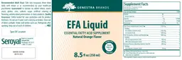 Label for EFA Liquid Natural Orange Flavor