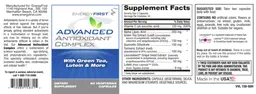 Label for Advanced Antioxidant Complex