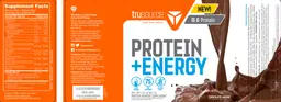 Label for Protein+ Energy Chocolate Mocha