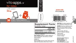 Label for For Vision With Lutein 20 mg