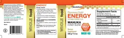 Label for Premium Gold Energy Manuka Honey Blend