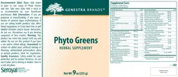 Label for Phyto Greens