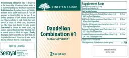 Label for Dandelion Combination #1