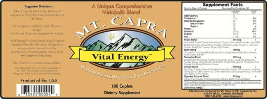 Label for Vital Energy