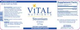 Label for Strontium (Citrate) 227 mg