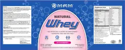 Label for Natural Whey Strawberry