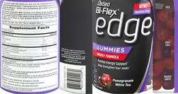 Label for Osteo Bi-Flex Edge Gummies Energy Formula Pomegranate White Tea