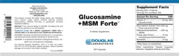 Label for Glucosamine + MSM Forte