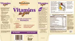 Label for Vitamins To Go! Specially Formulated For Women