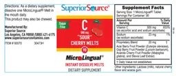 Label for C 500 mg "Sour" Cherry Melts