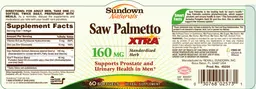 Label for Saw Palmetto Xtra 160 mg