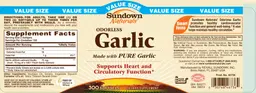 Label for Odorless Garlic