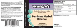 Label for Feminine Herbal Balance
