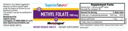 Label for Methyl Folate 1000 mcg