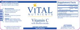 Label for Vitamin C With Bioflavonoids 500 mg
