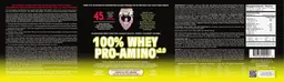 Label for 100% Whey Pro-Amino v2.0 Vanilla Ice Cream