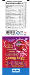 Label for Power Pak Pomegranate Blueberry