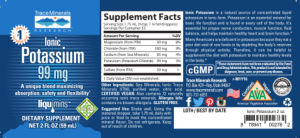 Ionic Potassium 99 mg