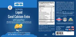 Label for Liquid Coral Calcium Extra Orange Vanilla