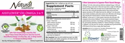 Label for Ahiflower Oil Omega 3-6-9