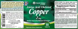 Amino Acid Chelated Copper 2 mg