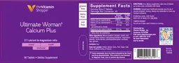 Label for Ultimate Woman Calcium Plus