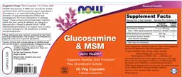 Label for Glucosamine & MSM