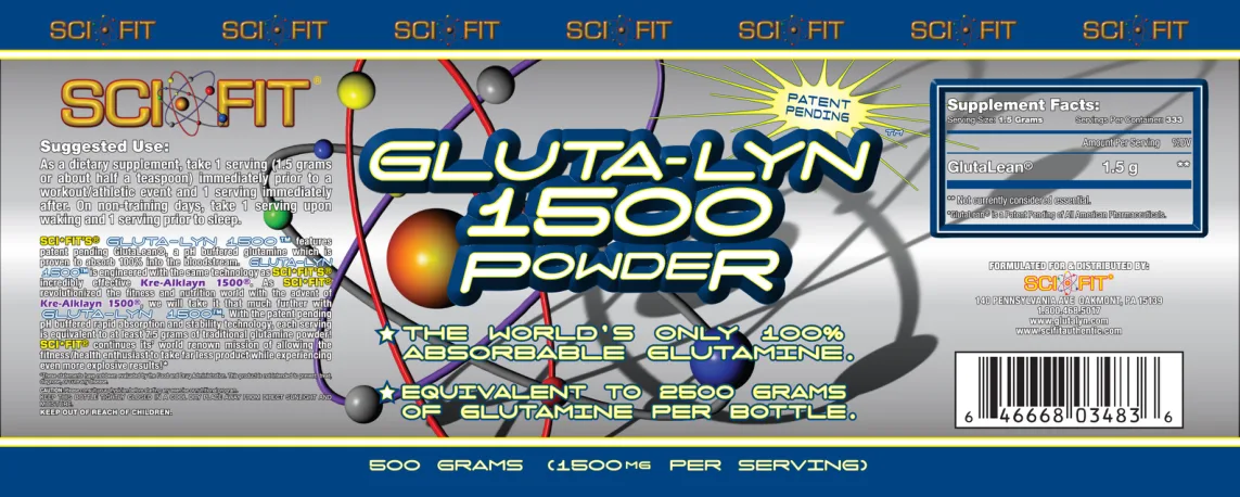 Label for Gluta-Lyn 1500 Powder