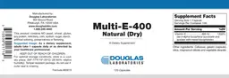Label for Multi-E-400 Natural (Dry)
