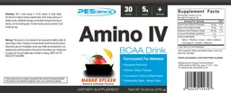 Label for Amino IV Mango Splash