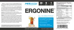 Label for Ergonine Ice Tea