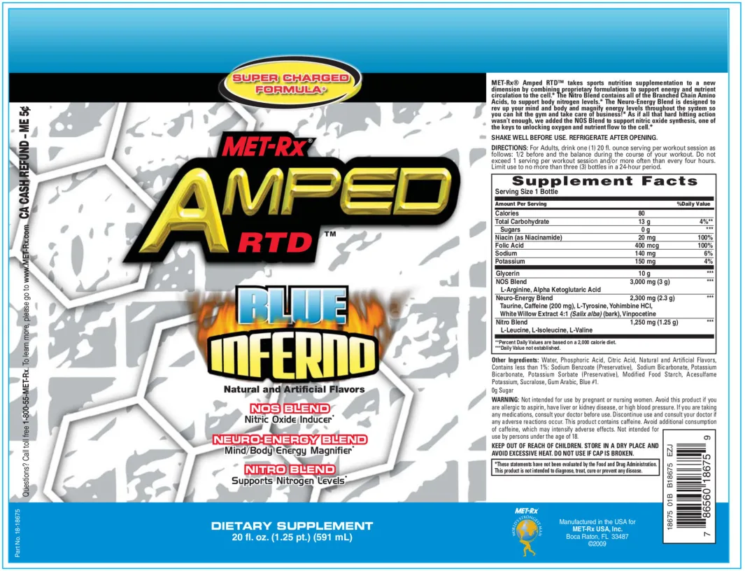 Label for Amped RTD Blue Inferno