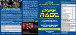 Label for Dark Rage Blue Raspberry