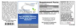 Label for High Potency Vitamin D
