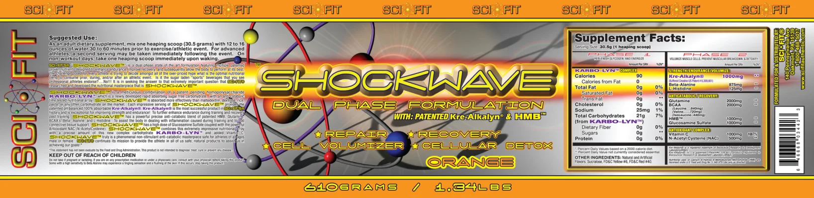 Label for Shockwave Orange