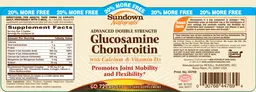 Label for Advanced Double Strength Glucosamine Chondroitin