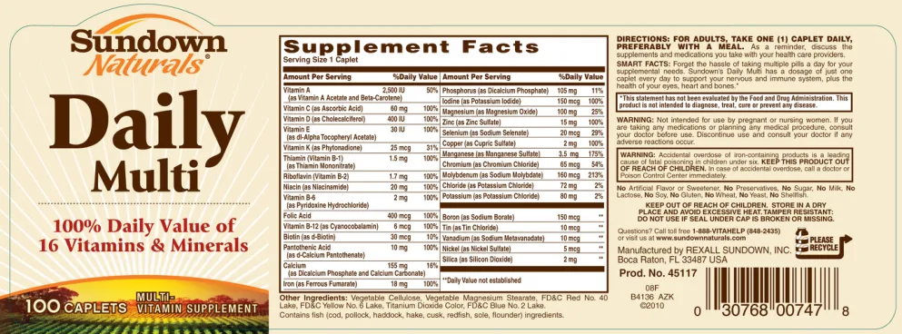 Label for Daily Multi